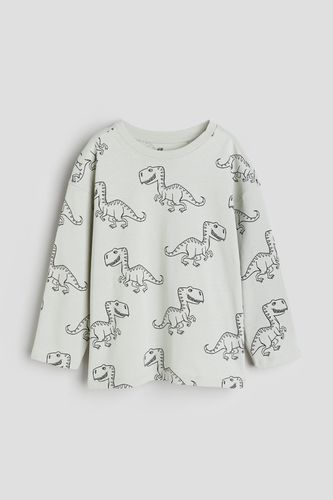 Langarmshirt Helles Mattgrün/Dinosaurier, T-Shirts & Tops in Größe 134/140. Farbe: - H&M - Modalova