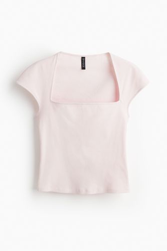 Shirt mit Kappenärmeln Hellrosa, T-Shirt in Größe XL. Farbe: - H&M - Modalova