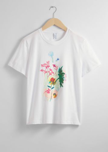 Jersey-T-Shirt mit Blumenmuster Weiß/Blumendruck in Größe XS. Farbe: - & Other Stories - Modalova