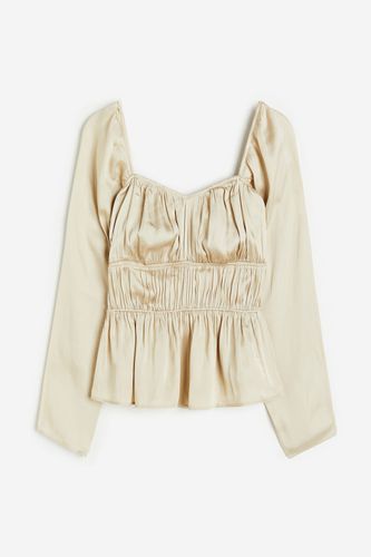 Satinbluse Hellbeige, Blusen in Größe XL. Farbe: - H&M - Modalova