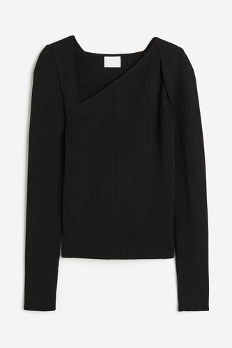 Pullover mit asymmetrischem Ausschnitt Schwarz in Größe L. Farbe: - H&M - Modalova