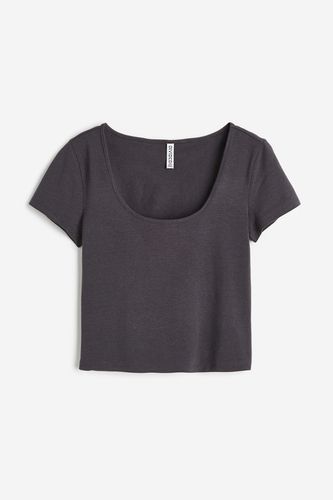 Shirt aus Baumwolljersey Dunkelgrau, T-Shirt in Größe M. Farbe: - H&M - Modalova