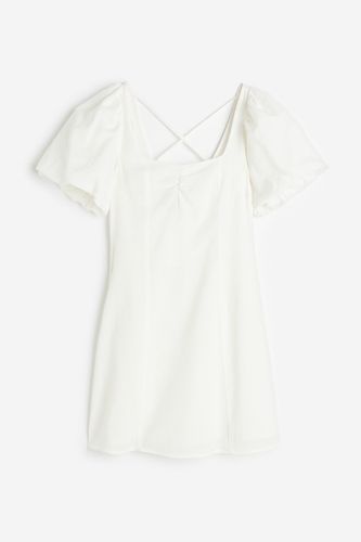Kleid mit Puffärmeln Weiß, Alltagskleider in Größe L. Farbe: - H&M - Modalova