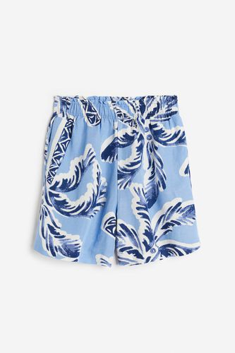 Shorts aus Leinenmix Hellblau/Palmen in Größe M. Farbe: - H&M - Modalova