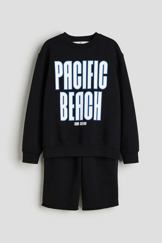Teiliges Sweatshirt-Set Schwarz/Pacific Beach, Sweatshirts in Größe 152. Farbe: - H&M - Modalova