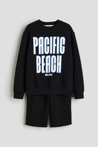 Teiliges Sweatshirt-Set Schwarz/Pacific Beach, Sweatshirts in Größe 164. Farbe: - H&M - Modalova
