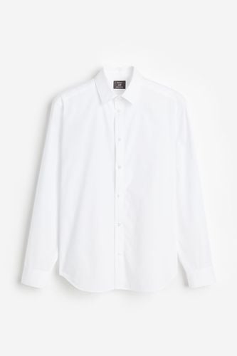 Easy-Iron-Hemd in Regular Fit Weiß, Elegant Größe S. Farbe: - H&M - Modalova