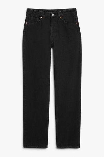 Mittelhohe, gerade schwarze Jeans Yara Schwarz, Straight in Größe 27/32. Farbe: - Monki - Modalova