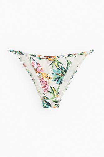 Cheeky Tanga Bikinihose Cremefarben/Geblümt, Bikini-Unterteil in Größe 32. Farbe: - H&M - Modalova