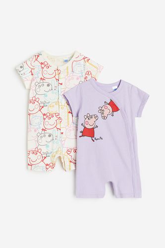 Er-Pack Schlafanzug mit Print Helllila/Peppa Wutz, Pyjamas in Größe 56. Farbe: - H&M - Modalova