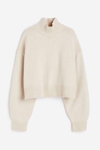 Oversized Pullover mit Turtleneck Hellbeige in Größe L. Farbe: - H&M - Modalova