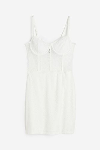 Korsagenkleid aus Spitze Weiß, Party kleider in Größe S. Farbe: - H&M - Modalova
