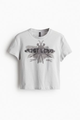 T-Shirt mit Print Hellgrau/Balletttänzer in Größe XS. Farbe: - H&M - Modalova