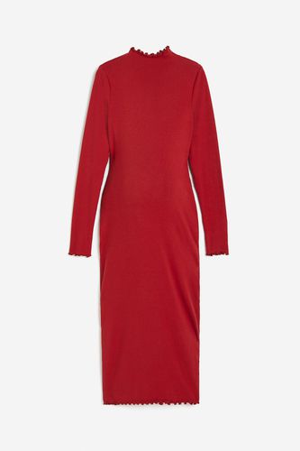 MAMA Geripptes Jerseykleid Dunkelrot, Kleider in Größe L. Farbe: - H&M - Modalova
