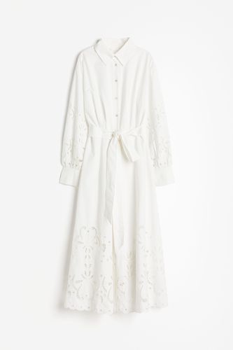 Blusenkleid mit Broderie Anglaise Weiß, Alltagskleider in Größe S. Farbe: - H&M - Modalova