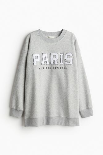 Sweatshirt mit Print Hellgraumeliert/Paris, Sweatshirts in Größe XS. Farbe: - H&M - Modalova