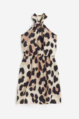 Neckholderkleid Hellbeige/Leopardenprint, Party kleider in Größe XXL. Farbe: - H&M - Modalova