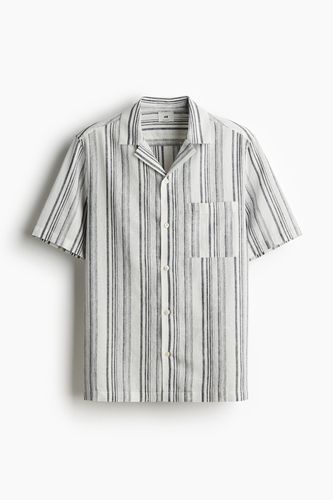 Freizeithemd aus Leinenmix in Regular Fit Grau/Gestreift, Freizeithemden Größe XL. Farbe: - H&M - Modalova