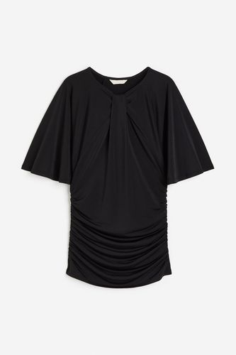 Shirt mit Twist-Detail Schwarz, T-Shirt in Größe XS. Farbe: - H&M - Modalova