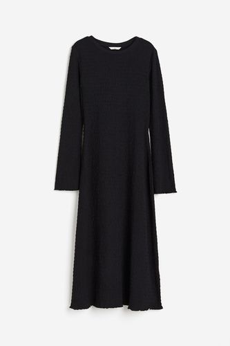 Jerseykleid mit Struktur Schwarz, Alltagskleider in Größe XS. Farbe: - H&M - Modalova