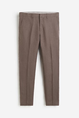 Anzughose aus Leinen in Slim Fit Dunkelbeige, Anzughosen Größe 44. Farbe: - H&M - Modalova