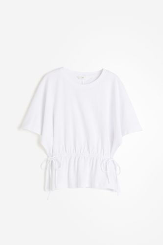 Shirt mit Bindedetails Weiß, T-Shirt in Größe L. Farbe: - H&M - Modalova