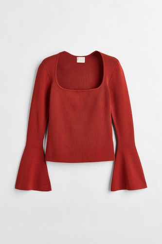 Pullover mit ausgestellten Ärmeln Rostrot in Größe XL. Farbe: - H&M - Modalova