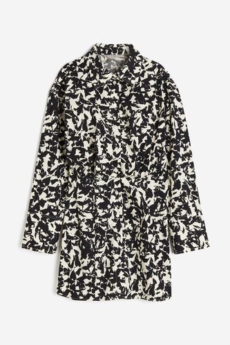 Blusenkleid aus Baumwolle Schwarz/Gemustert, Alltagskleider in Größe XS. Farbe: - H&M - Modalova