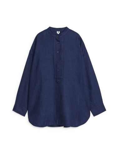 Popover-Hemd aus Leinen Indigoblau, Freizeithemden in Größe 36. Farbe: - Arket - Modalova