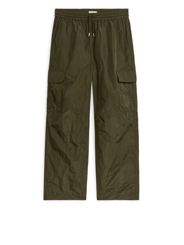 Cargo-Hose aus Taft Dunkles Khaki, Gepäck in Größe XS. Farbe: - Arket - Modalova