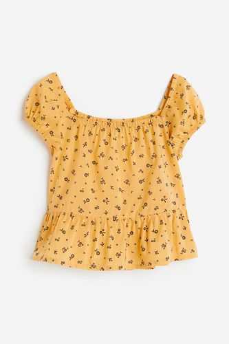 Peplumbluse mit Puffärmeln Gelb/Geblümt, Hemden & Blusen in Größe 134. Farbe: - H&M - Modalova