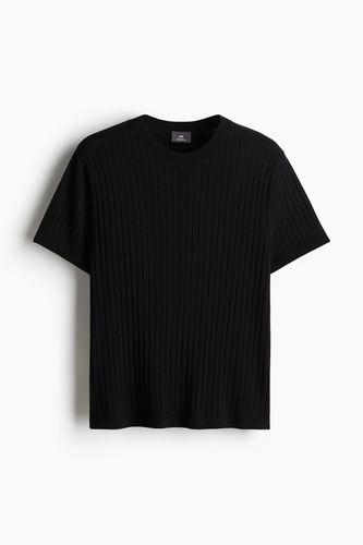Gestricktes T-Shirt in Regular Fit Schwarz Größe XS. Farbe: - H&M - Modalova