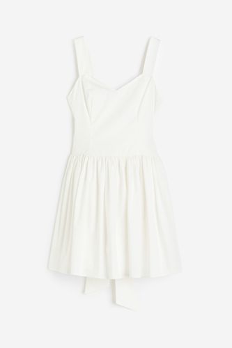 Baumwollkleid mit Bindedetail Weiß, Party kleider in Größe 44. Farbe: - H&M - Modalova