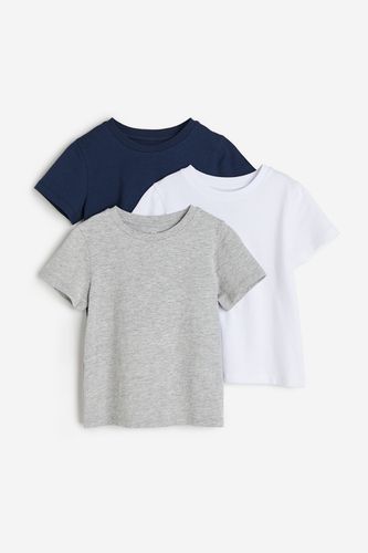 Er-Pack T-Shirts Marineblau/Weiß/Graumeliert, & Tops in Größe 122/128. Farbe: - H&M - Modalova