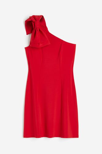 One-Shoulder-Kleid mit Schleife Rot, Party kleider in Größe M. Farbe: - H&M - Modalova