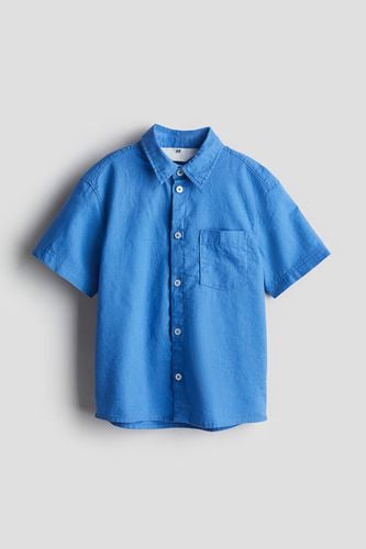Hemd aus Leinenmix Blau, T-Shirts & Tops in Größe 92. Farbe: - H&M - Modalova