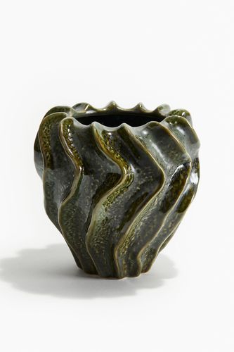 Vase aus Steingut Dunkelgrün in Größe Onesize. Farbe: - H&m Home - Modalova