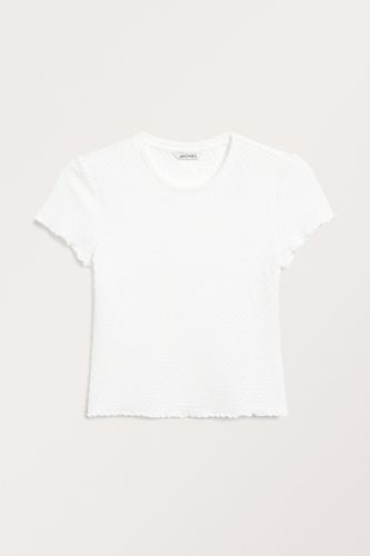 Weißes Struktur-T-Shirt Weiß in Größe XXL. Farbe: - Monki - Modalova