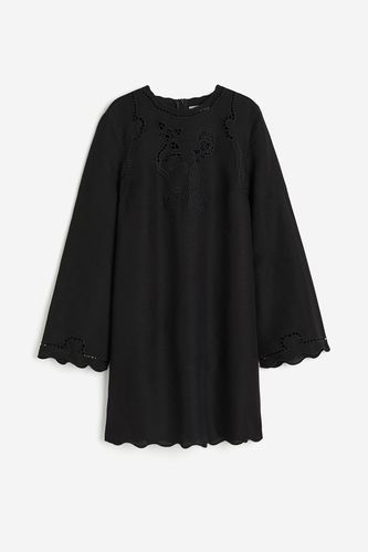 Kleid aus Leinenmix Schwarz, Party kleider in Größe L. Farbe: - H&M - Modalova