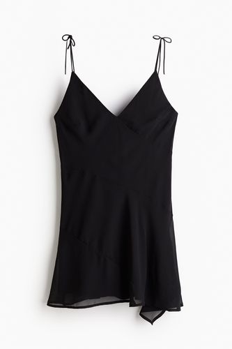 Asymmetrisches Kleid aus zartem Webstoff Schwarz, Party kleider in Größe XS. Farbe: - H&M - Modalova