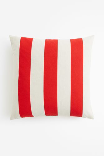 Kissenhülle aus Leinenmix Weiß/Rot gestreift in Größe 50x50 cm. Farbe: - H&m Home - Modalova