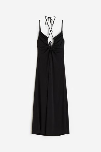 Jerseykleid mit Schnürdetail Schwarz, Alltagskleider in Größe XS. Farbe: - H&M - Modalova