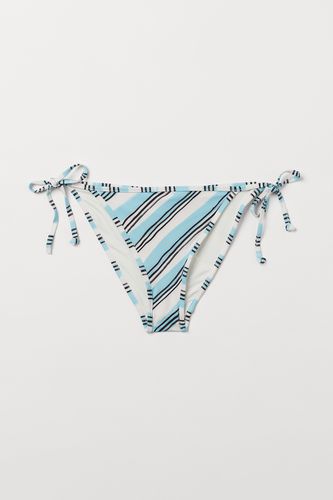 Tie-Tanga Bikinihose Weiß/Türkis gestreift, Bikini-Unterteil in Größe 36. Farbe: - H&M - Modalova