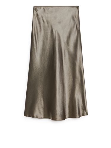Satinrock im Bias-Cut Taupe, Röcke in Größe 44. Farbe: - Arket - Modalova