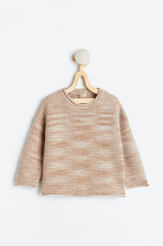 Linksgestrickter Pullover aus Baumwolle Greigemeliert in Größe 62. Farbe: - H&M - Modalova