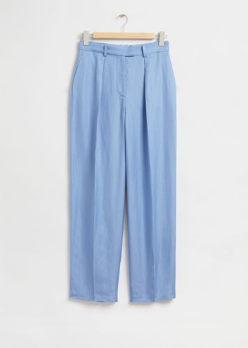 Lockere, elegante Hose mit Bügelfalten Hellblau, Anzughosen in Größe 34. Farbe: - & Other Stories - Modalova
