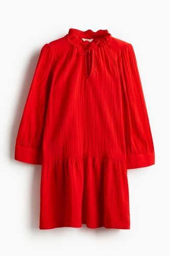 Kleid aus Baumwolle mit Kordelzügen Knallrot, Alltagskleider in Größe XL. Farbe: - H&M - Modalova