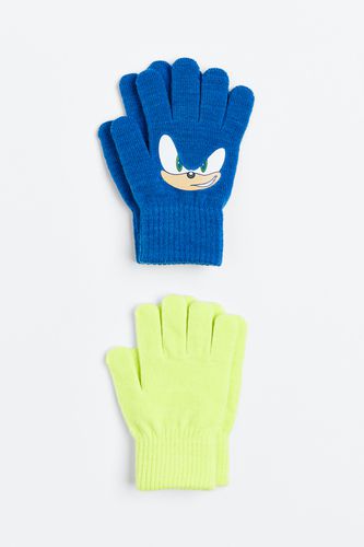 Er-Pack Fingerhandschuhe mit Print Blau/Sonic der Igel in Größe 92/104. Farbe: - H&M - Modalova