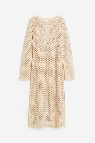 Kleid in Ajourstrick mit Pailletten Hellbeige, Alltagskleider Größe XS. Farbe: - H&M - Modalova