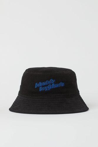 Bucket Hat aus Cord Schwarz/Don’t Do Boyfriends, Hut in Größe XS/S. Farbe: - H&M - Modalova